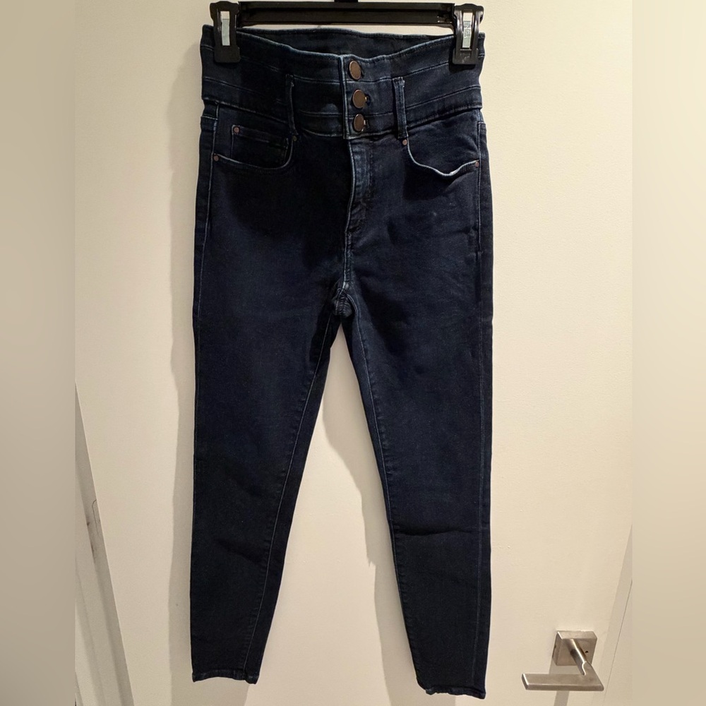 Ann Taylor Dark Blue The High Rise Skinny Jean | Size 2